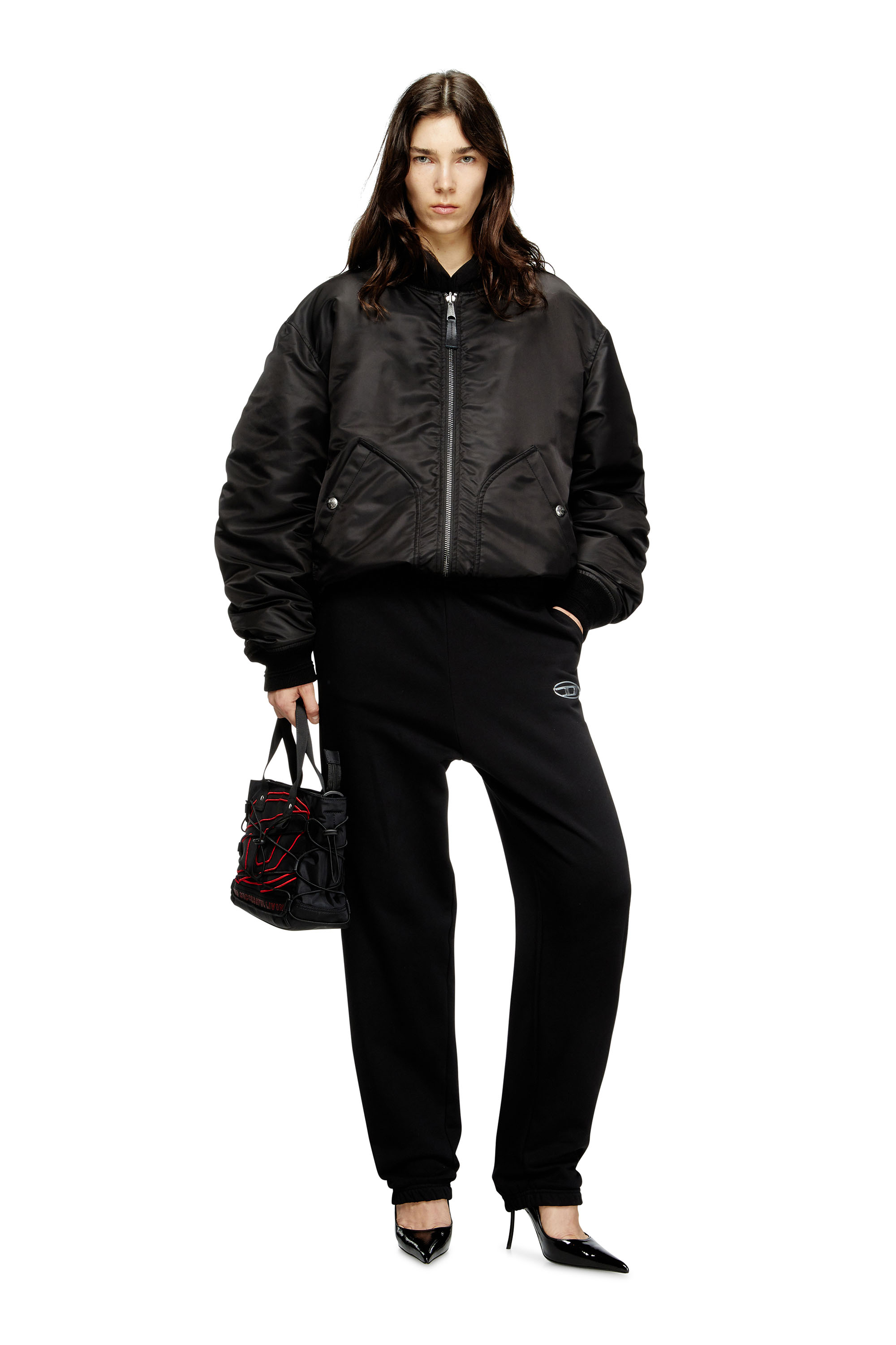 Diesel - P-LACYN-OD, Woman's Sweatpants with metal-effect Oval D logo in Black - 2